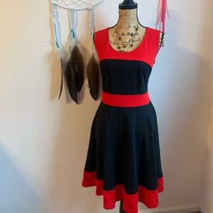 City Chic Black and Red Sleeveless dress NWT